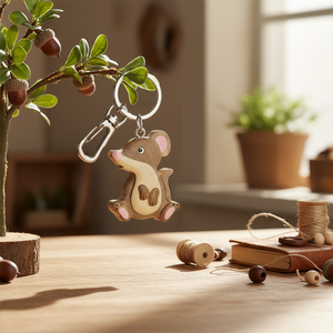 Portachiavi in Legno a Forma di Topolino, Prodotto Singolo - Product Image 3