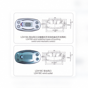 Ventilador de Aire Acondicionado de Lujo para Autobús con Lámpara de Lectura LED y Altavoz - Compatible con Accesorios Interiores de Autobuses Yutong, King Long, Higer - Product Image 2