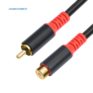 アルミ合金金メッキ二重シールド<span class=keywords><strong>RCA</strong></span>ケーブルナイロン<span class=keywords><strong>RCA</strong></span>男性-女性延長ケーブル1.8m 3m - Product Image 5