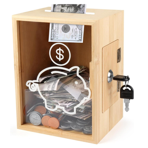 <span class=keywords><strong>Huchas</strong></span> de Acrílico Transparente <span class=keywords><strong>con</strong></span> Diseño de Bambú para Ahorrar Dinero, <span class=keywords><strong>con</strong></span> Cerradura y <span class=keywords><strong>Llave</strong></span>, para Adultos y Niños, Gran Venta - Product Image 1