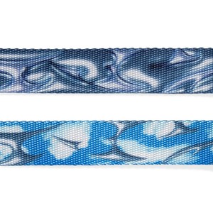 สายจูงสุนัข H3D ลายดอกไม้สีฟ้า ปรับระดับได้ - Product Image 2