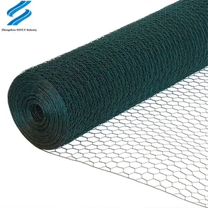 Pvc Plastic Coated Chicken Wire Mesh 3/4 Inches Wire Mesh Chicken Wire Netting