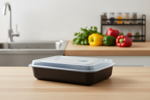 Contenitore Rettangolare in PP Serie Jf da 32oz con 2 Scomparti, Design Minimalista, Stampato a Iniezione, Adatto al Microonde, per Frigorifero e Viaggi - Product Image 2