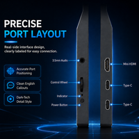 Écran portable 15,6 pouces pour ordinateur portable, OEM ODM, tactile, FHD 1920x1080, étui en cuir magnétique intégré, ultra-fin, écran de travail à distance