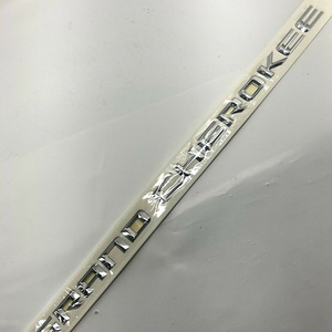 Jeep Grand Cherokee Front Door <b>Lettering</b> <b>Sticker</b> 68110321AC Silver Aluminum Adhesive Labeling - Product Image 3