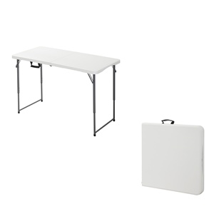 Tables pliantes en plastique légères et réglables en hauteur <span class=keywords><strong>de</strong></span> 120 <span class=keywords><strong>cm</strong></span> (4 pieds) pour le camping en extérieur, vente en gros - Product Image 1