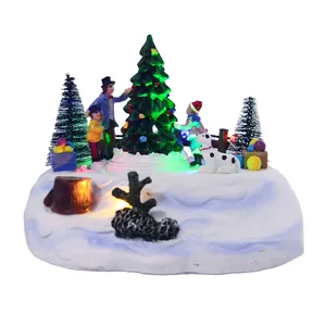 Europa Volkstückskunst märchenlicht Dekoration christlicher Winter glänzende Schneeflocke bedeckt mit Lumineszenzcreme Weihnachten Dorf Harz