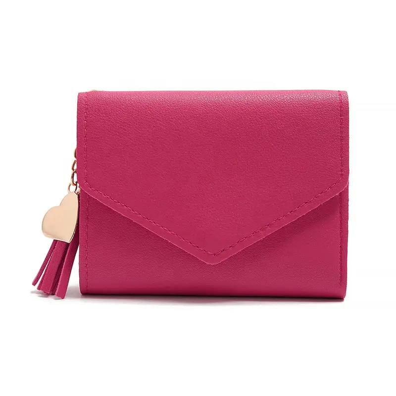 Women's Fashion Cute Pocket Wallet Wallet Card Case Ladies Coin Purse Women Short Pure Color Wallet Money Bag