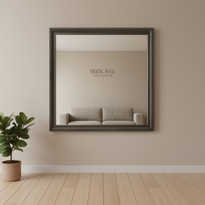 Espejo Decorativo Neesc Max Rectangular con Acabado Gris, Diseño Moderno, Hecho a Mano, Decoración para el Hogar - Product Image 2