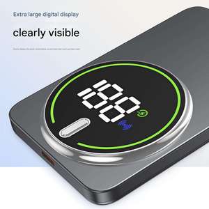 Batería Externa Magnética Personalizada con <span class=keywords><strong>Certificado</strong></span> KC, 10000mAh, Carga Rápida, PD 20W, Portátil, Inalámbrica, con Pantalla <span class=keywords><strong>Digital</strong></span> Grande - Product Image 4