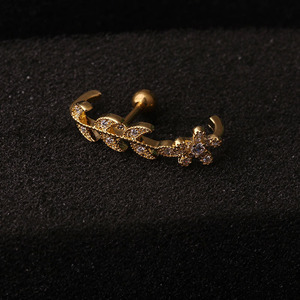 <span class=keywords><strong>Trago</strong></span> lobo Teen Ear Piercing jewelryargento tibetano Mini Crystal Butterfly Sweet Stud orecchini per le donne Flower Helix cartilagine - Product Image 5