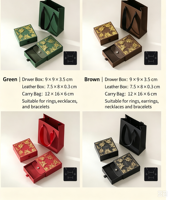 Boîte de rangement haut de gamme pour bijoux (bagues, boucles d'oreilles, colliers, broches et montres) - Écologique, étanche, réutilisable et portable