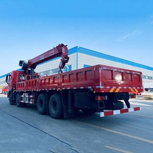 Camión Grúa Dongfeng 8X4 con Plataforma Plana, Grúa Telescópica de 16T Montada en Camión para Ingeniería Vial Municipal - Product Image 6