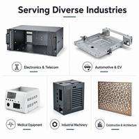 Caja de Proyectos Electrónicos de Aluminio 6061, Caja de Metal Personalizada, Doblado de Chapa Metálica, Mecanizado CNC, Acabado Anodizado Cepillado, Fábrica OEM