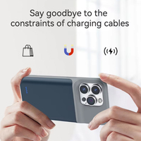 Étui de Téléphone Portable 2-en-1 avec Recharge Sans Fil 10000mAh Portable pour iPhone XR X 6 7 8 11 12 13 14 15 16 17Pro Max