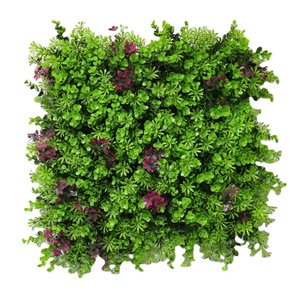 Decorazioni murali in erba artificiale in plastica 50x50 40x60 per muro siepe foglia verde - Product Image 2