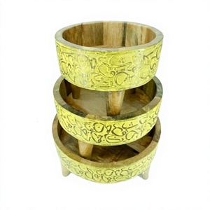 <b>Set</b> Of 3 Different Sizes <b>Cake</b> <b>Stand</b> Trending Design Wooden Islamic Work Sweets <b>Stand</b> For Home Restaurant Usage - Product Image 1