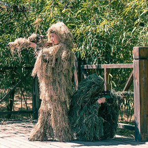Ensemble <span class=keywords><strong>de</strong></span> vêtements personnalisé pour enfants Gillie Costume d'extérieur camouflage Geely <span class=keywords><strong>de</strong></span> la neige vert jungle du désert pour la chasse - Product Image 3