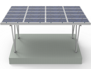 10KW năng lượng mặt trời xe bãi đậu xe đổ khung nhôm không thấm nước cấu trúc năng lượng mặt trời xe carport hỗ trợ với bảng điều khiển năng lượng mặt trời carport hệ thống - Product Image 4