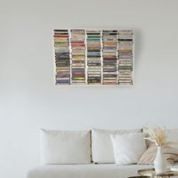 Support d'affichage de cassette murale en acrylique transparent sur mesure, organisateur de tampons pour faciliter le tri, support d'étagère divisé en Lucite