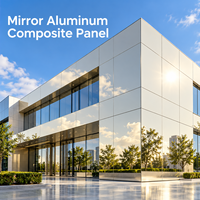 Panneau composite en aluminium miroir couleur or champagne de 4 mm, taille personnalisée, panneau ACM pour panneaux muraux décoratifs commerciaux