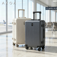 Valise de cabine et à roulettes rigide de luxe 20/24 pouces en PC avec serrure TSA, roues pivotantes, légère et résistante à l'eau