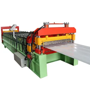 building Material Production Line 1000 Profile IBR Trapezoidal Steel Double Layer Roofing Tile Sheet Roll Forming Machine