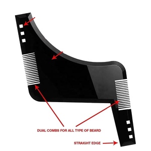Khuôn tạo kiểu râu bằng nhựa, lược tạo kiểu râu nam, thước kẻ tạo kiểu râu, lược tạo kiểu ria mép, khuôn tạo râu - Product Image 1