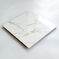 Carreaux de sol en porcelaine polie effet marbre blanc brillant, prix le plus bas, OEM Chine Foshan, 60 x 60 cm, 600 x 600 pour salon
