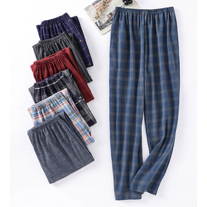 Erkek ekose pantolon basit rahat Striagh pantolon artı boyutu uyku dipleri - Product Image 1