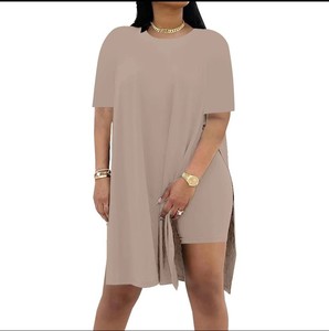 Completo Casual Estivo 2026 Tinta Unita con Collo Largo e Pantaloni a Maniche Corte, Set Due Pezzi - Vendita Calda per il Commercio Estero Transfrontaliero 171 - Product Image 2