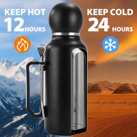 Nouvelle gourde isotherme en acier inoxydable de 1300 ml, ensemble moderne de gourde à yerba mate, bouteille de football, pot à eau avec bombilla