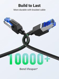 สายอีเธอร์เน็ต <span class=keywords><strong>UGREEN</strong></span> Cat8 ยาว 50 ฟุต สายถักไนลอนความเร็วสูง RJ45 ป้องกันสัญญาณรบกวน สายแลน 40Gbps 2000Mhz สำหรับใช้งานภายในอาคาร ทนทาน <span class=keywords><strong>Cat</strong></span> <span class=keywords><strong>8</strong></span> - Product Image 5