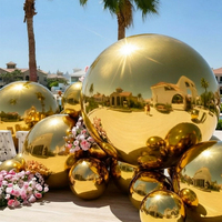 Grande boule miroir gonflable en PVC brillant à suspendre pour la décoration de scène de festival de musique disco