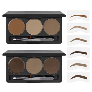 Crayon à sourcils brun en marque propre, OEM ODM, maquillage pressé personnalisé, longue durée, imperméable, pinceau chimique, kit de pinces, 3 couleurs - Product Image 3