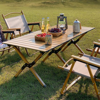 Table de camping portable moderne personnalisée, pliable, en alliage d'aluminium, pour les voyages, les barbecues, les pique-niques, personnalisable, écologique, durable, pour l'extérieur