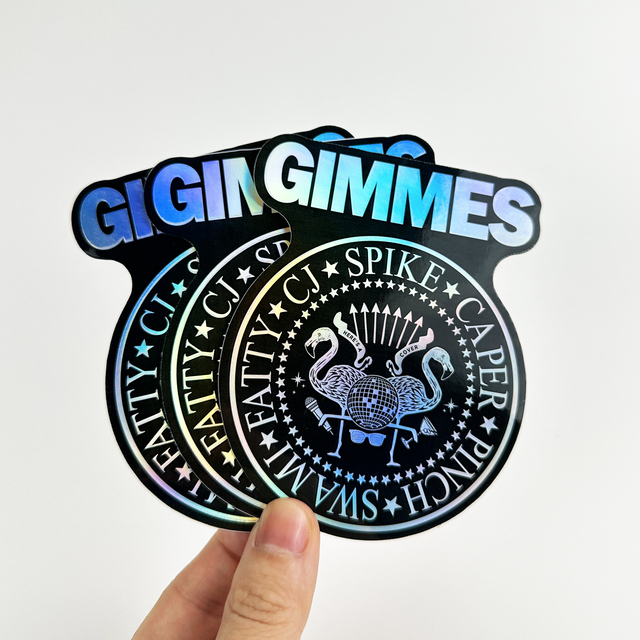 Waterproof Self Adhesive Holographic Label Printing Die Cut rainbow Effect Custom Hologram Sticker for Laptop/ Bottle
