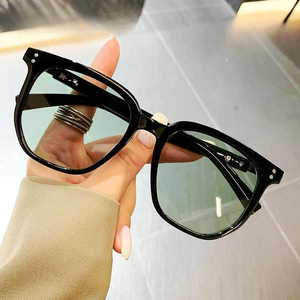 Visión cercana de grano de madera transparente de Marco grande de alta calidad para mujeres con grado de lente coreano súper ligero cara grande ojo redondo Masculino - Product Image 3