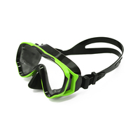 Masque de plongée à lentille unique avec cadre en silicone transparent, anti-buée, verre étanche pour les jeunes enfants, lunettes de natation