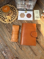 Carnet en cuir véritable tanné végétal personnalisé A5 A6 A7, porte-monnaie avec poches, organiseur, cadeau