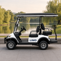 Voiturette de golf électrique compacte LIMO G2+2, carrosserie courte 2560 mm, moteur AC 5 kW pour le transport en club de surf, 48 V 150 Ah LFP OEM ODM