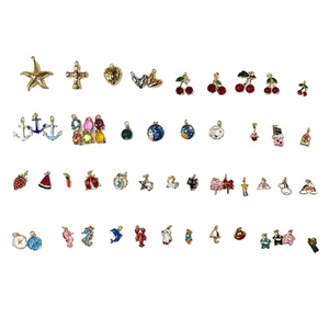 CZ9122 plaqué or 18 carats mignon émail multicolore ancre marine licorne éléphant cheval de mer Animal pendentif à breloque pour femmes collier - Product Image 2