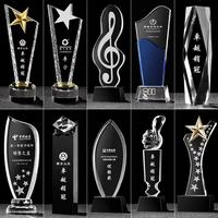 Trophée de danseur de ballet en verre cristal CR139 de haute qualité K9 Crystal Material Color Printing Award