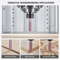 WOBLLMX Fraise à rainurer en carbure à 3 lames, queue de 8 mm, longueur de travail de 12 mm, 50 mm |   Accessoires pour plaques de densité en bois de qualité professionnelle