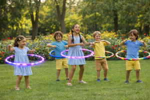 Cerceaux de danse Hula classiques à LED scintillants avec lumières colorées pour enfants, 60cm, 72cm, 78cm, présentation prête à l'emploi - Product Image 5