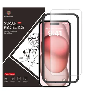 2.5d Niet Volledige Dekking 9H Hardheidsscherm Beschermer Gehard Glas Clear Protector Film Voor Iphone 15 14 13 Pro Max