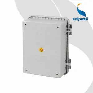 Saipwell Junction Box Hinged Transparent Cover Stainless Steel Clip IP65 Waterproof Plastic Enclosure For Electrical Project