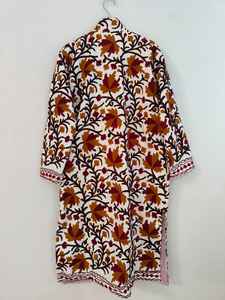 Chaqueta Larga Bordada a Mano, Kimono, Abrigo Cálido de Invierno para Mujer, Abrigo de Algodón Suzani, Chaqueta, Bata Larga Bordada a Mano - Product Image 6