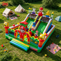 Château gonflable Moon Walk avec toboggan intégré pour enfants, idéal pour les fêtes et les aires de jeux