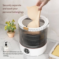 Mini Lave-linge Semi-Automatique Portable pour Sous-vêtements, Installation Facile, Télécommande, Prise Secteur, pour Chaussettes, Usage Domestique
